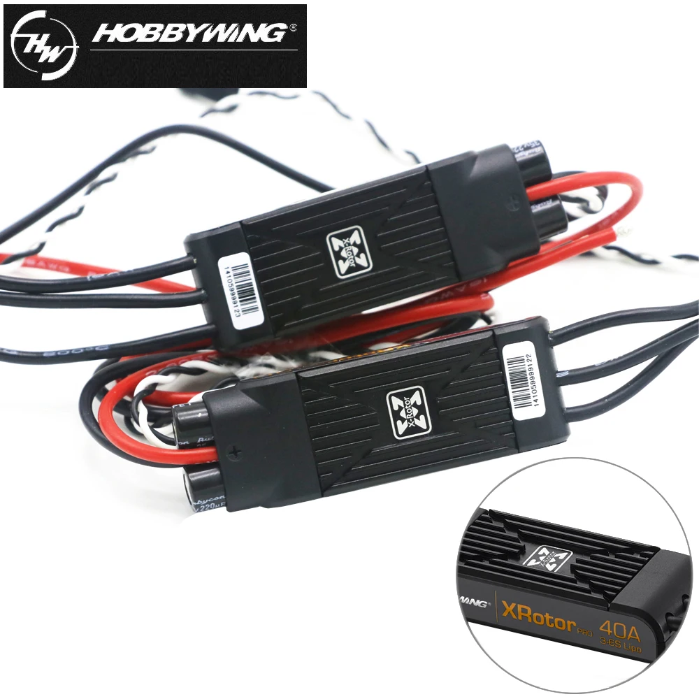 2 шт./кор. щеточный электронный регулятор скорости Hobbywing XRotor Pro 40A с диагональю