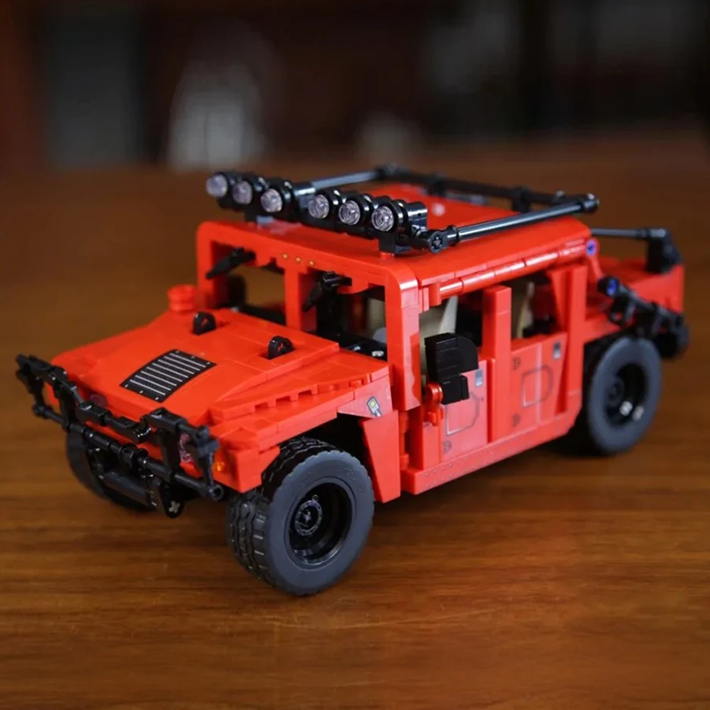 Кубики строительные модульные серии High tech Champion Hummer Formula Racing 488 GTE SUV Moc|Блочные
