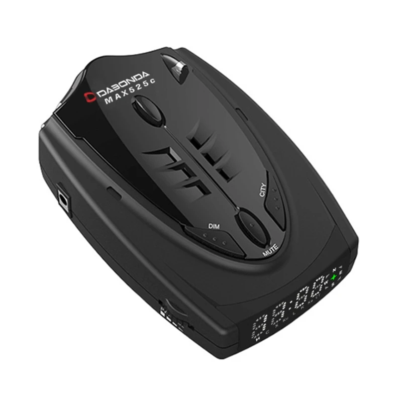 

Car Ra dar Detector English Russian 360 Degree MAX525C Speed Voice Warning 6XDB
