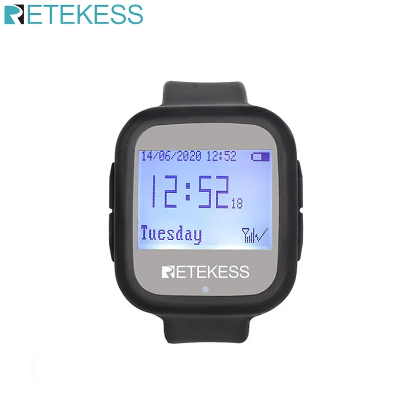 Retekess-Reloj receptor para sistema de llamadas inalámbrico, dispositivo impermeable, equipo de