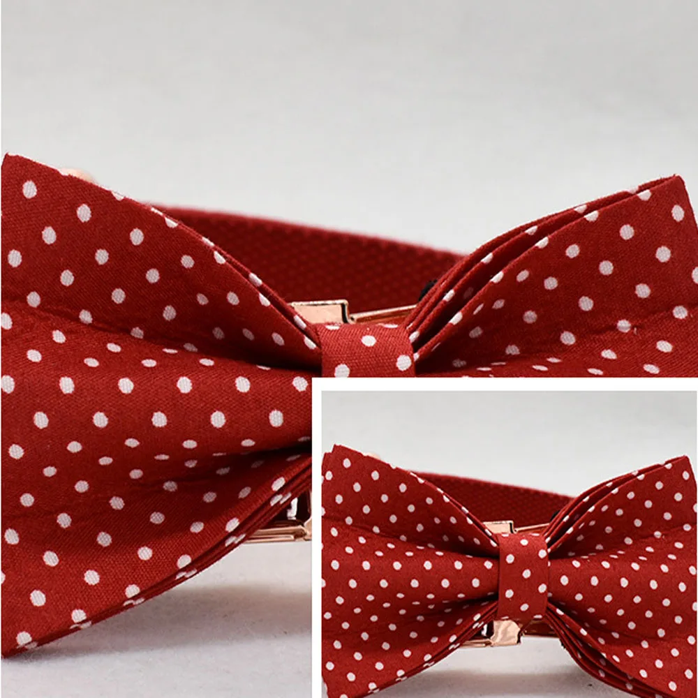 

Bow tie Dog Collar Wave Point Pet Collar Leash Set Removable Dog Collar for Small Medium Large Dogs Pet Products Accessories
