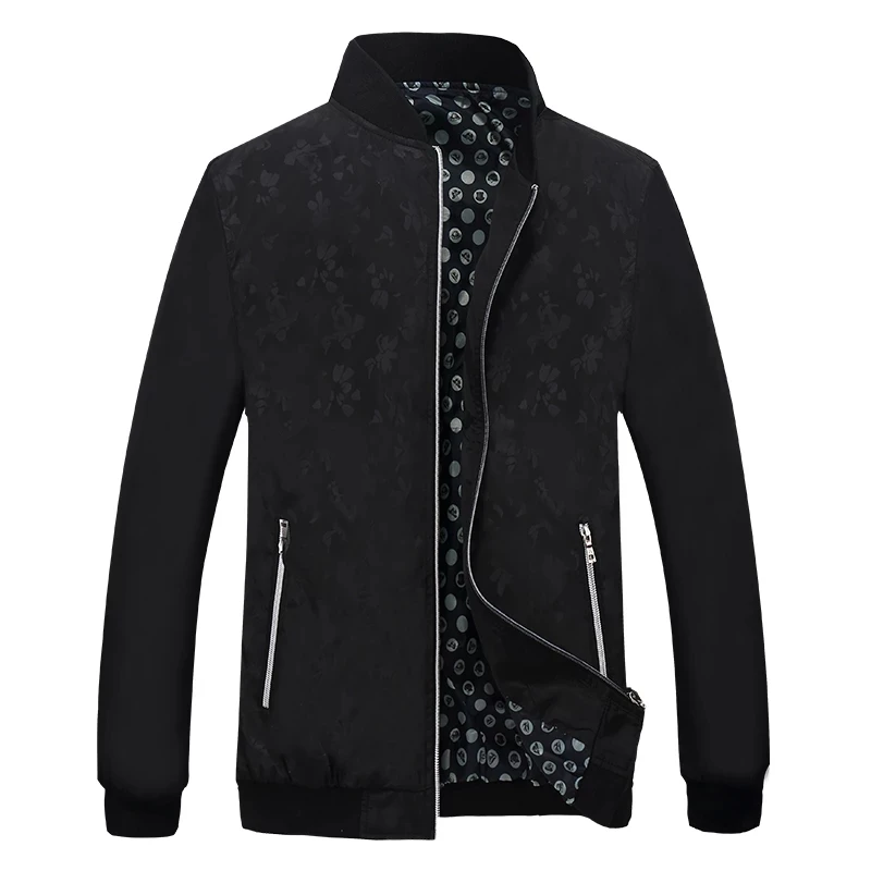 

Men Spring Autumn Casual Coat High Quality Solid Color Bomber Jacket New Fashion Male Slim Outerwear Brand Clothing