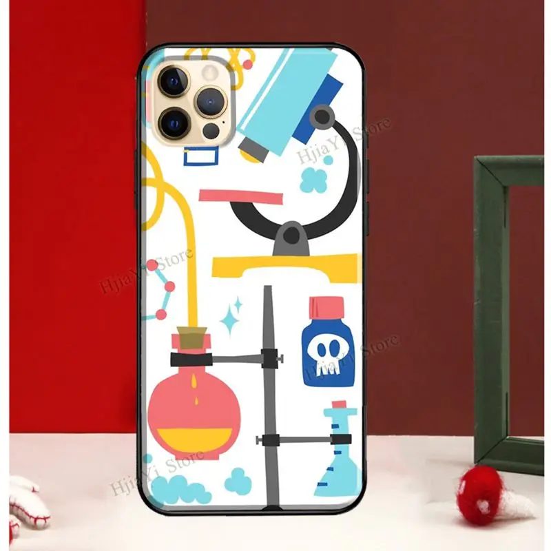 Vintage Seamless Chemistry Laboratory For iPhone 13 12 Pro Max Mini Cover Phone Case 11 XS X XR 7 8 Plus SE | Мобильные телефоны и
