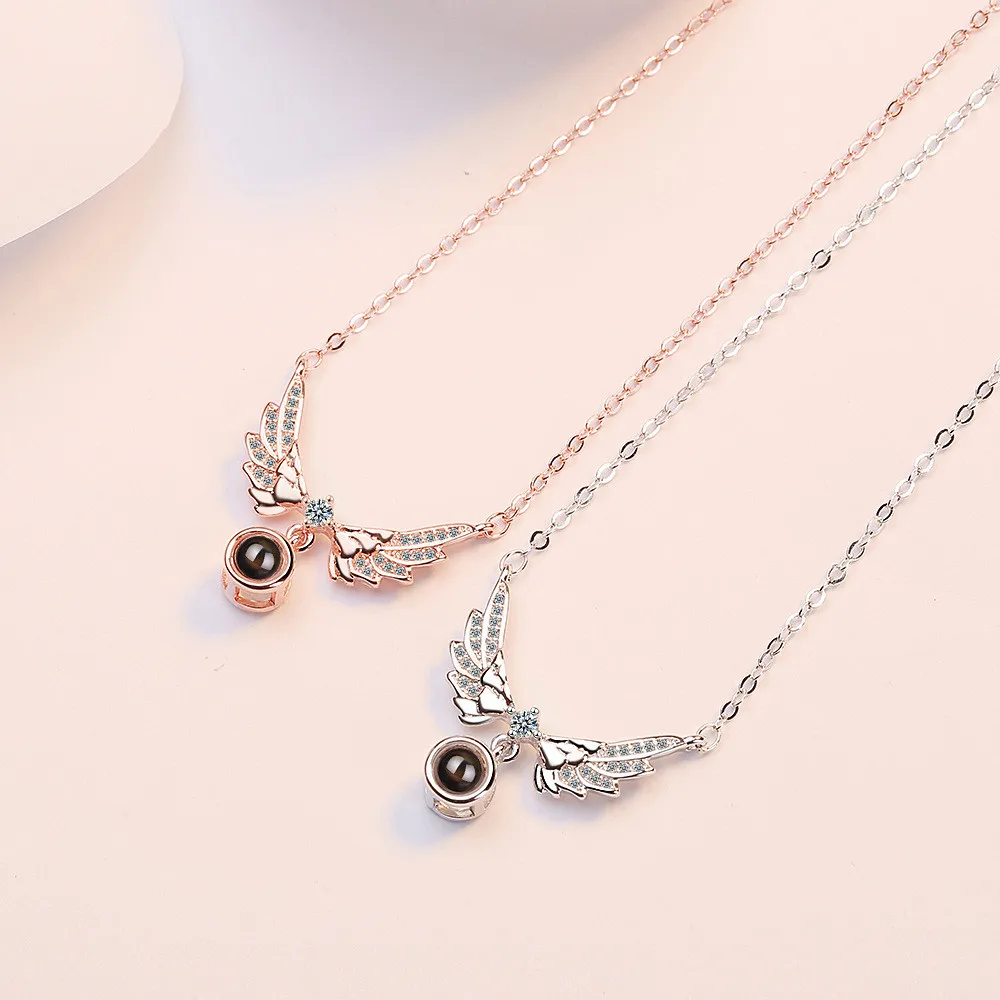

SHQIYAYI I Love You In 100 Languages Pendant Necklace For Women Jewellery Stainless Steel Fashion Zirconia Accessories X435