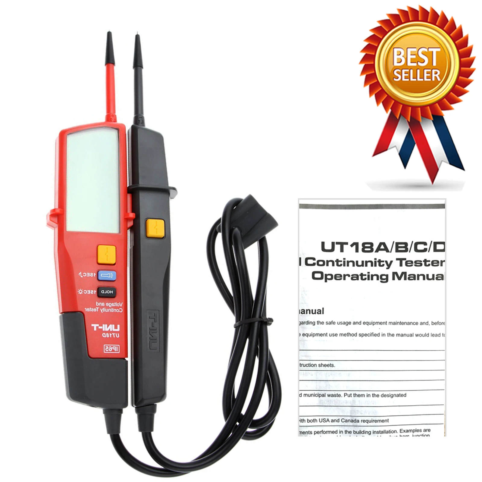 UNI T UT18D измеритель напряжения LED/ЖК дисплей напряжение и непрерывность тестеры