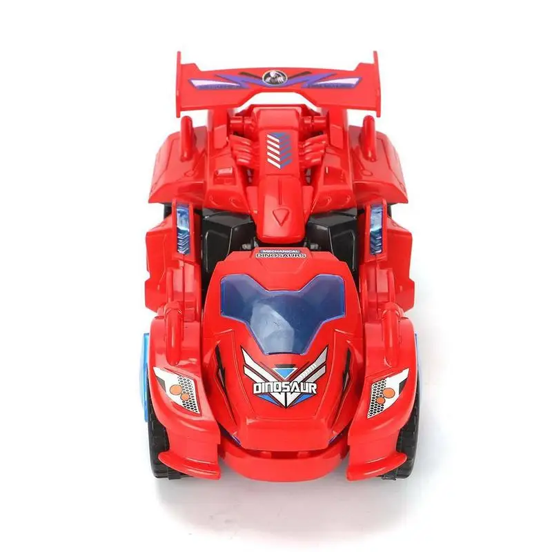 

2020 Transforming Dinosaur LED Car Toys With Light 3D toy Sound Electric Car Kids Deformation LED I1J7