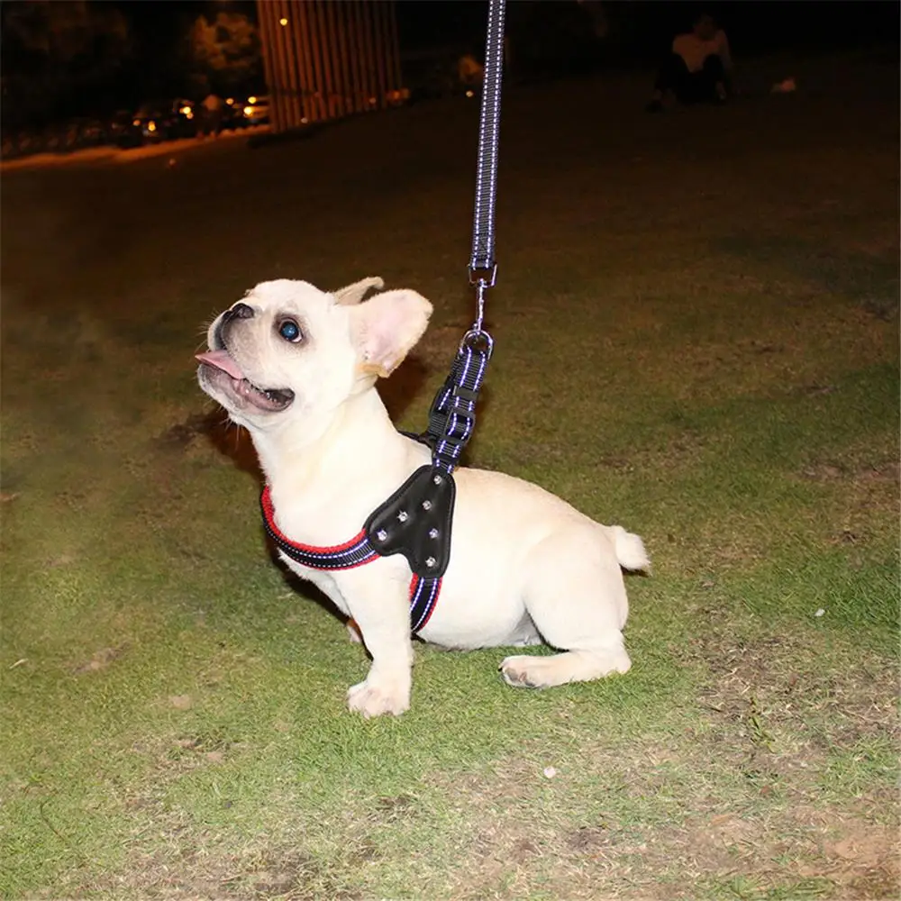 

New Nylon Large Cat Harness And Leash Set Breakaway Safety Quick Release Cat Harness Reflective High Quality Rhinestone Material