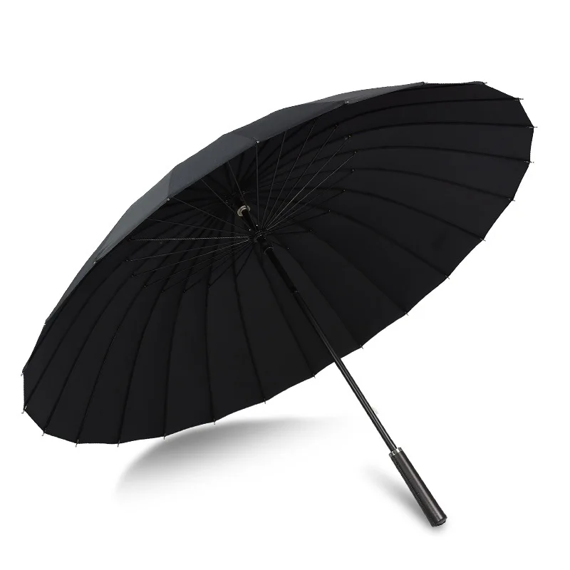 

Большой мужской деловой Зонт с 24 карманами, ветрозащитный и непромокаемый Зонт с длинной ручкой, мужской зонт двойного назначения от солнца...