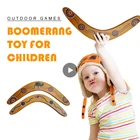 Детская игра на открытом воздухе кенгуру тропический V-образный Бумеранг деревянный летающий диск бросать захват искусственная кожа забавная игра подарок новинка