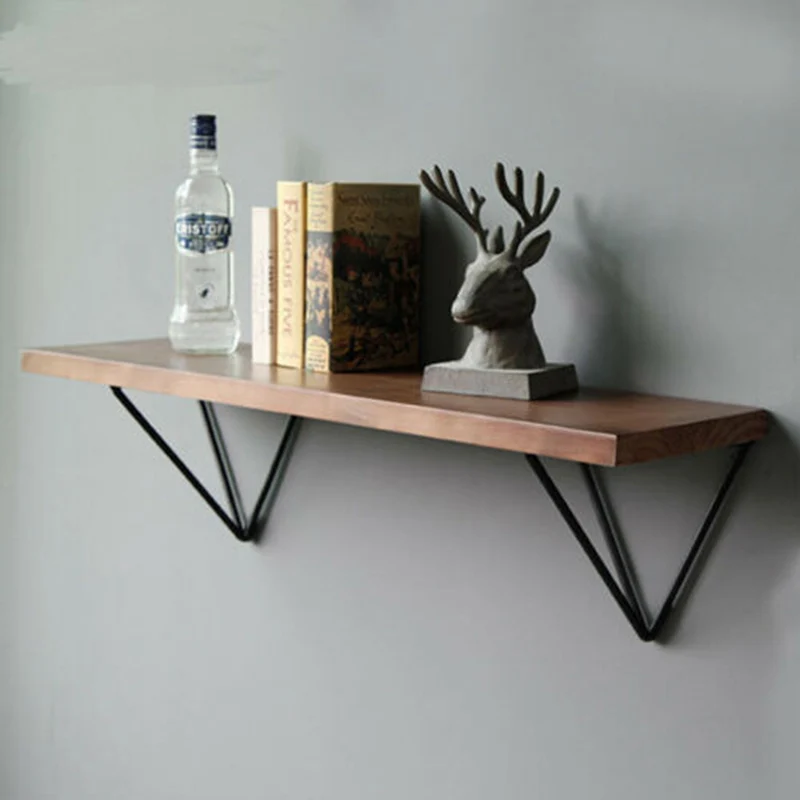 2 шт Серебряная/черная/Белая настенная полка Треугольный Кронштейн