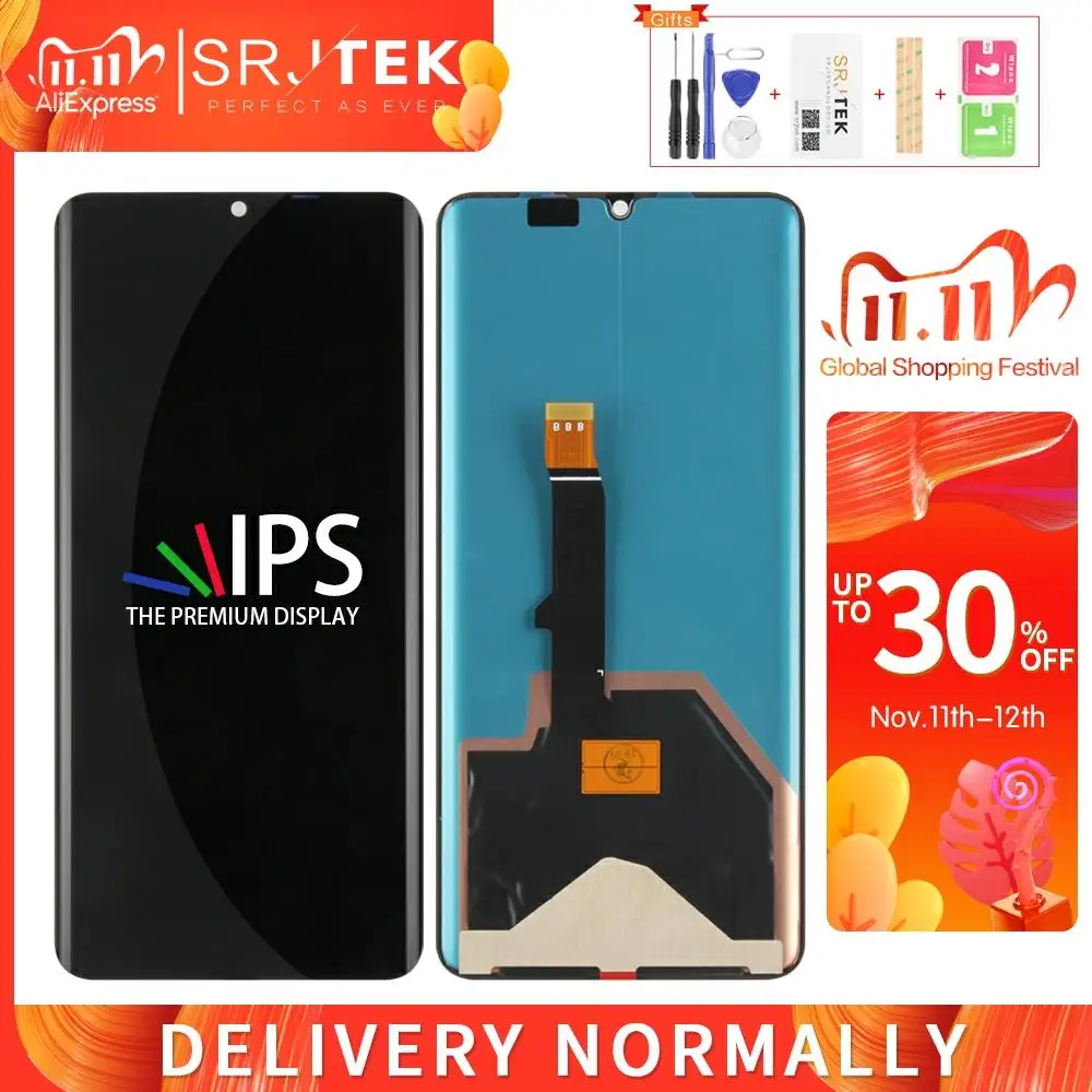 Оригинальный ЖК дисплей для Huawei P30 Pro стеклянная панель с сенсорным экраном