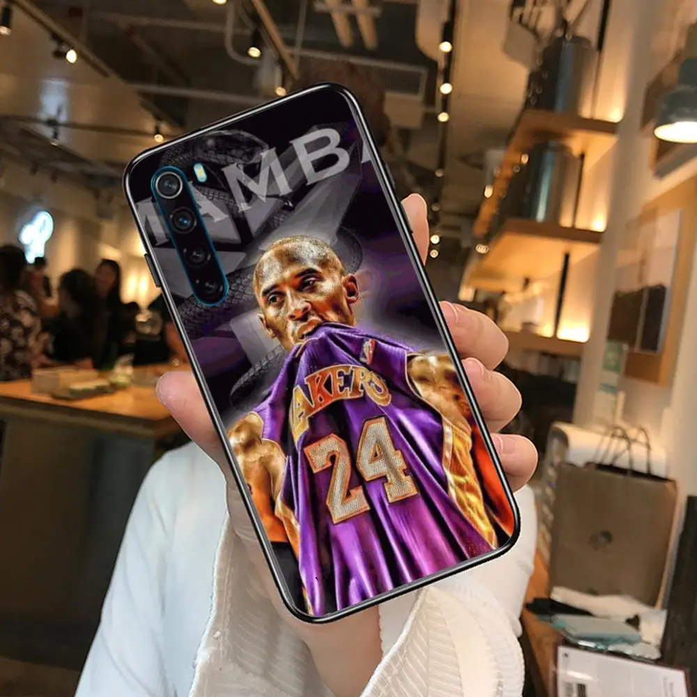 

Basketball K-Kobe No. 24 cartoon Phone Case For XiaoMi Redmi Note 9S 8 7 6 5 A Pro T Y1 Anime Black Cover Silicone Back Pretty