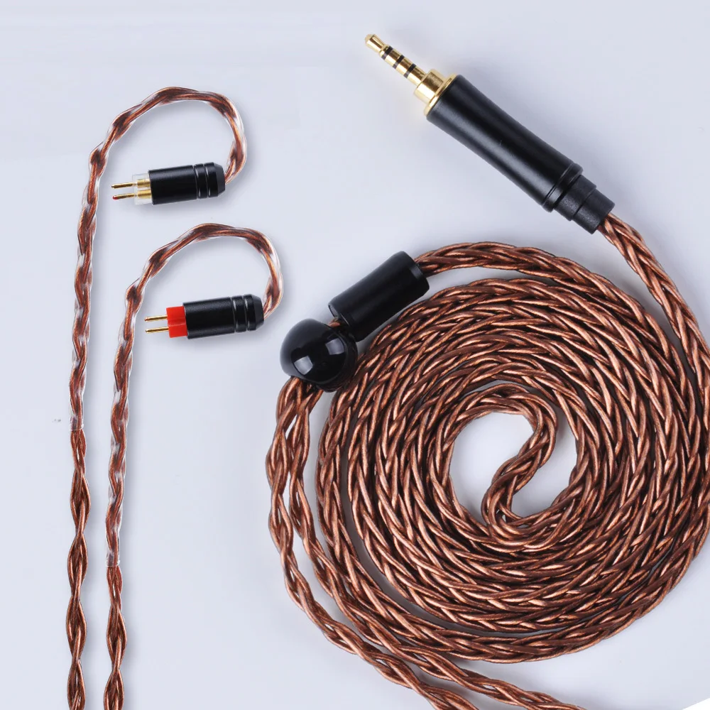 AK HiFiHear 8 Core посеребренный Модернизированный кабель 2,5/3,5 мм сбалансированный кабель с MMCX/2pin разъем для ZS10 Pro TRN X6
