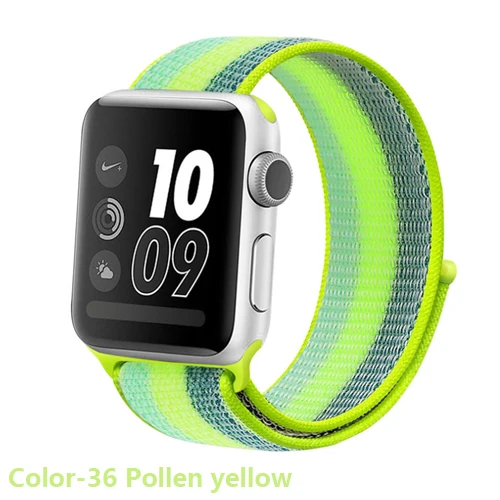 36 Спортивный ремешок-петля для apple watch 4, 5, 3, 44 мм, 40 мм, correa, 42 мм, 38 мм, iwatch, браслет, дышащий, apple, Аксессуары для часов - Цвет ремешка: 36