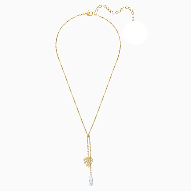 

2020 New Tropical Leaf Necklace Pendant Shape Rose Gold Chain Women Luxury Jewelry Gift