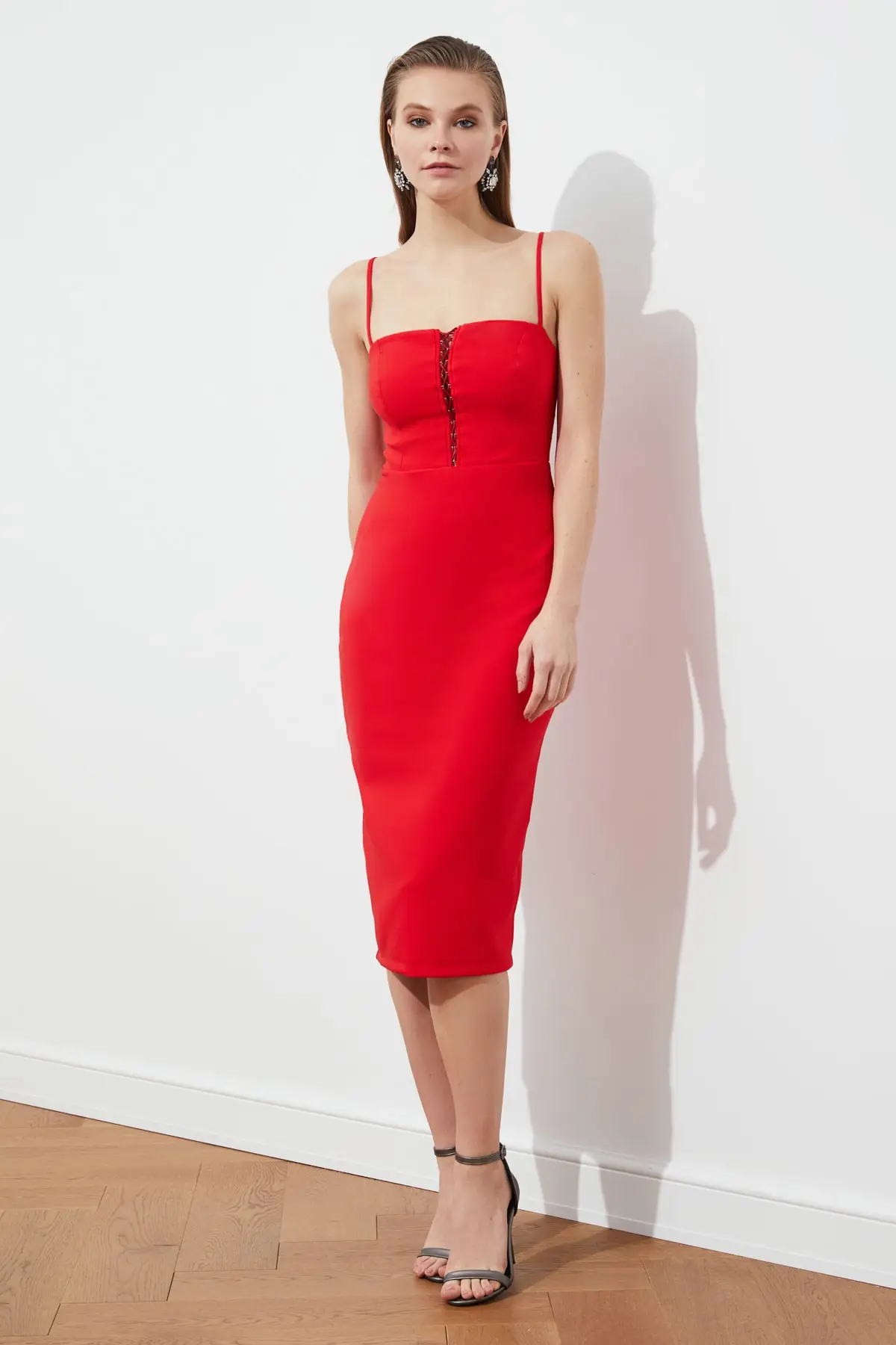 Платье с воротником TPRSS20EL2180 | Женская одежда