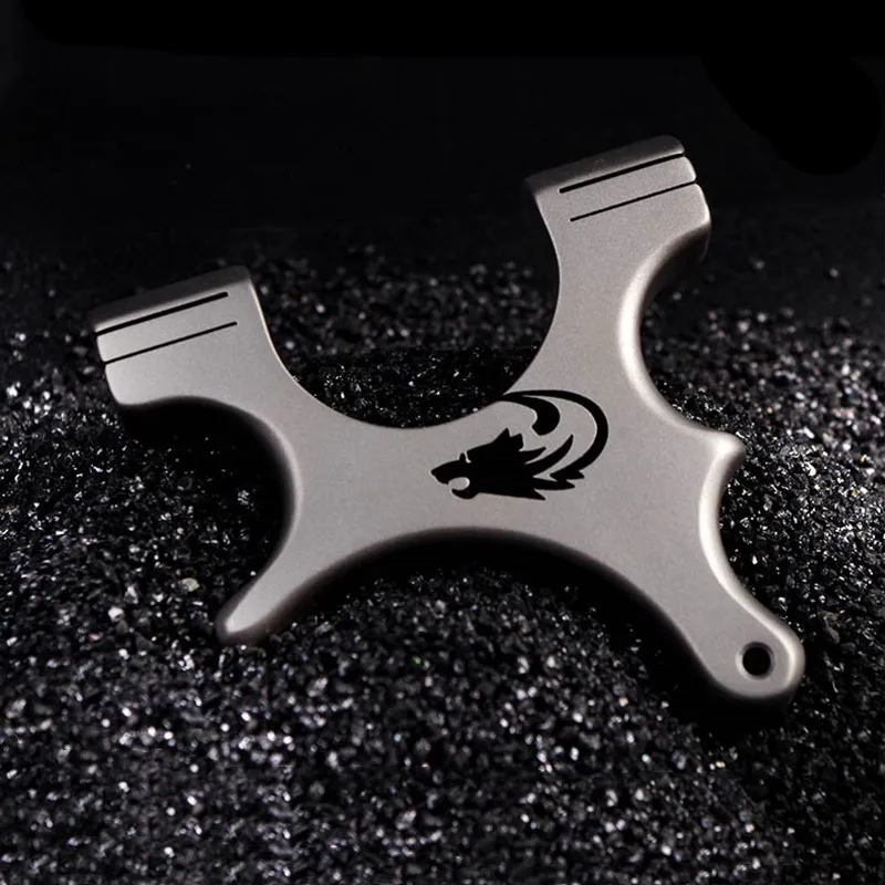 

Tc21 Titanium Alloy Slingshot Handmade Mini Portable High Precision Pocket Sling Shot Hunting Catapul Flat Rubber Band Slingsho