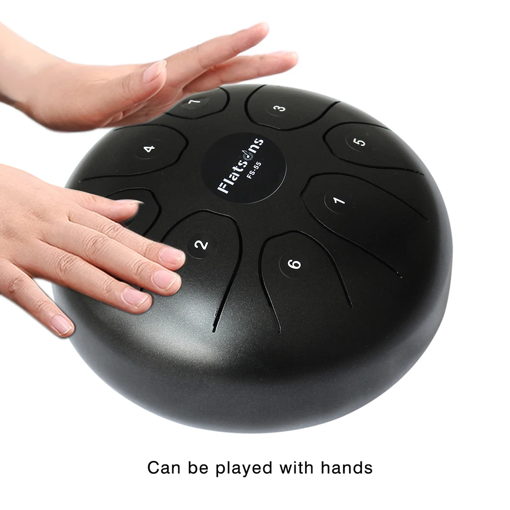 

Hand Pan Drum Percussion Instrument 5.5 inch Steel Tongue Drum Mini C Key 8 Tone for Music Lovers Playing Accessories