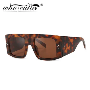 Солнцезащитные очки мужские и женские, большие, с леопардовым принтом, квадратной и толстой оправой, в стиле ретро, S247, 2020