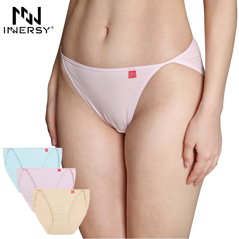 Innersy 3 шт. Бесшовные женские Трусики бикини хлопковые трусы сексуальные трусики