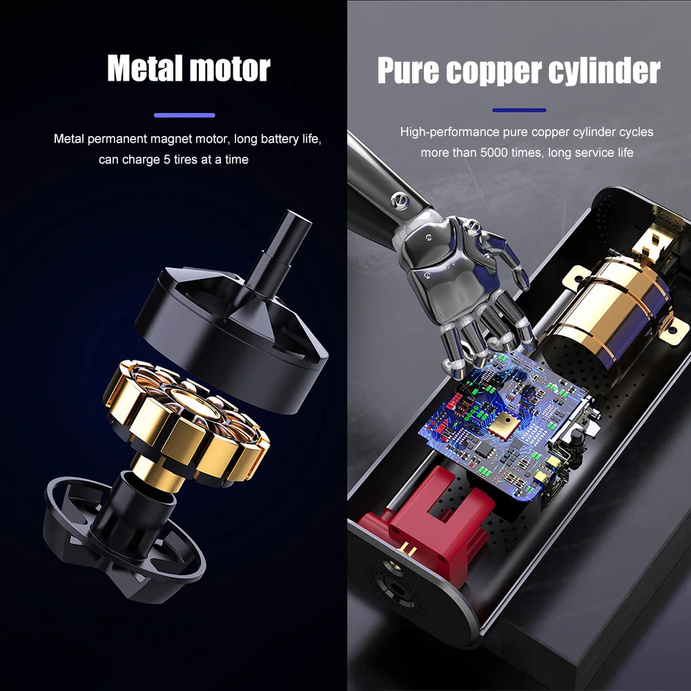 Компрессор Воздушный с ЖК-дисплеем 12 В 3 сопла |