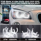 Гало кольца DRLDTM U Форма светильник белого цвета с украшением в виде кристаллов ангельские глазки Стиль для BMW X1 E84 2009 2010 2011 2012 2013 2014 15 галогенные лампы головного светильник