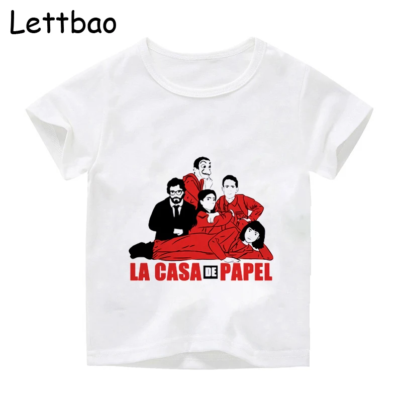 

La Casa De Papel Graphic Novelty Funny T Shirt Children's Good Quality Streetwear Children's T-Shirt Kids Tshirt