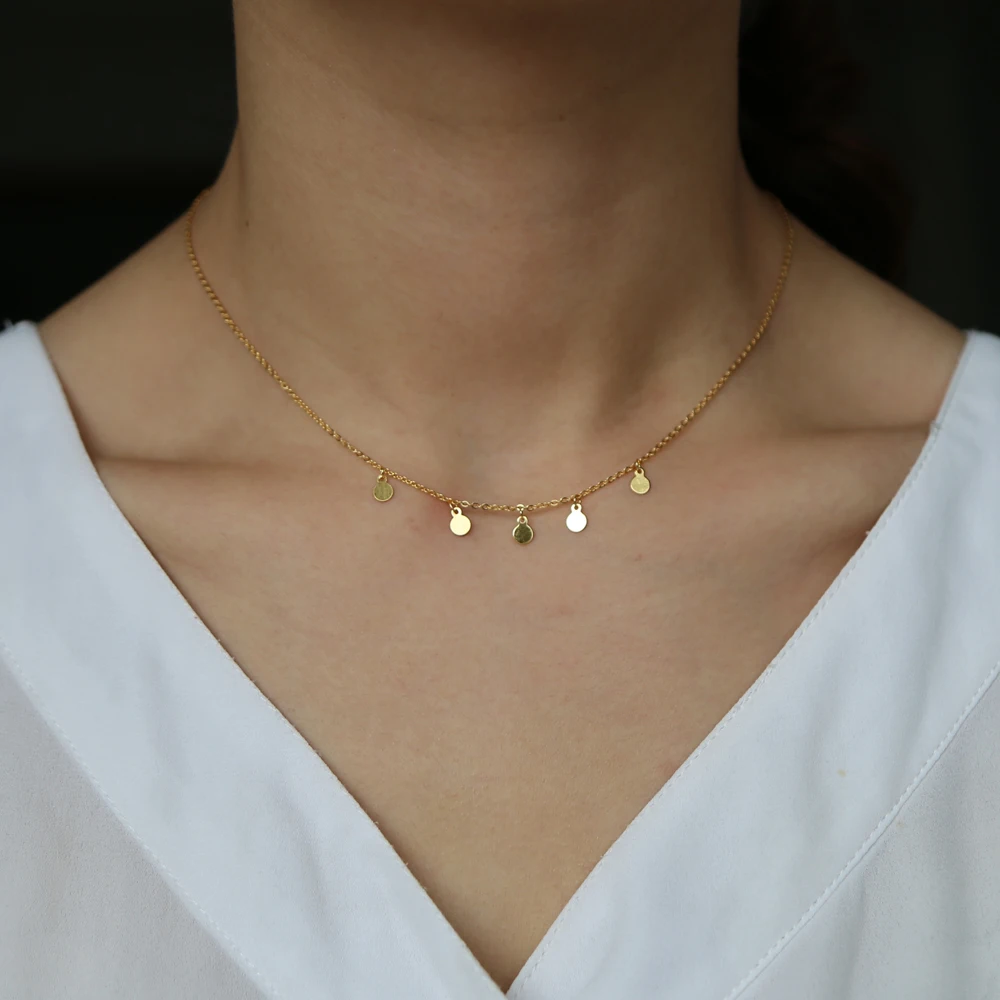 Монета очаровательная золотая пластина бирка серебряная простая изящная