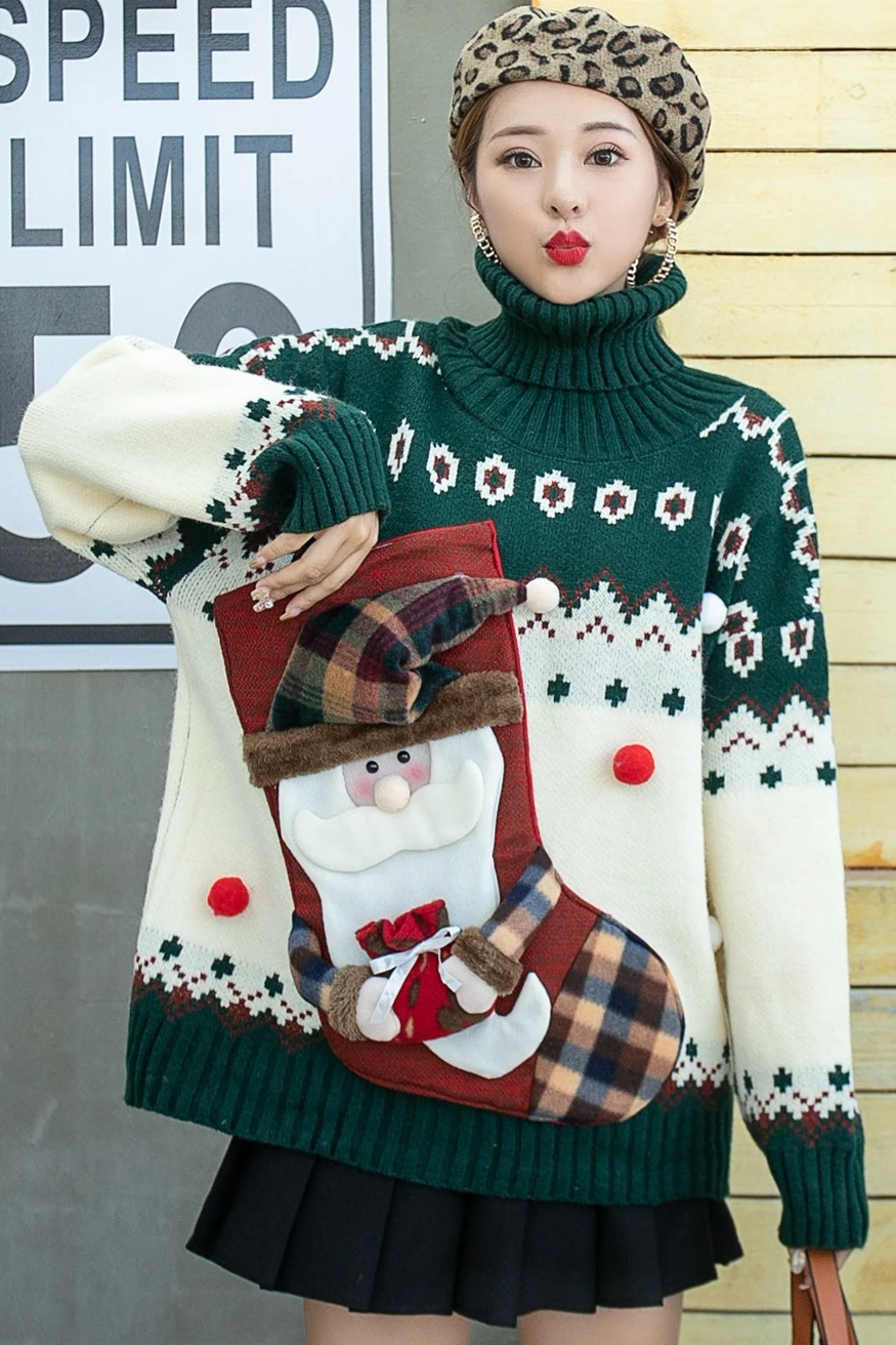 

2021 Fashion Sweater Mid-length Loose Woman Free Shipping Real Shot Green