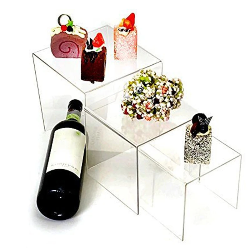 Акриловый дисплей стояки 3 размера ступеньки Акриловые Дисплей Стенд