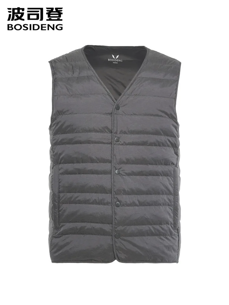 BOSIDENG Men's down vest new slim youth wear warm waistcoat business casual B80130005 | Мужская одежда