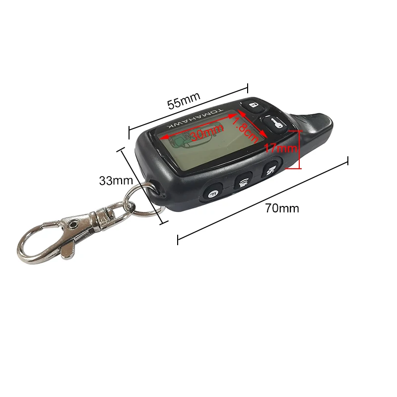 

LCD Remote For TW9010 Two-way Remote control Russian Car Remote Key Car Alarm Remote 12V 50-100m 3 Seconds Anti-theft alert