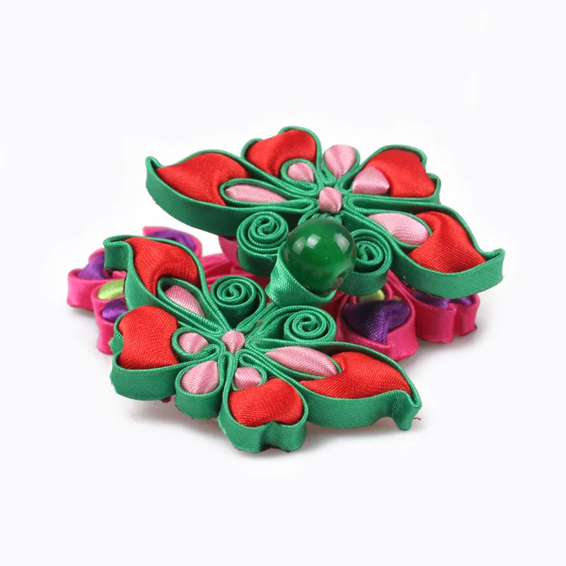 1 пара китайских пуговиц с узлом ручной работы Чонсам Танг костюм Подсолнух