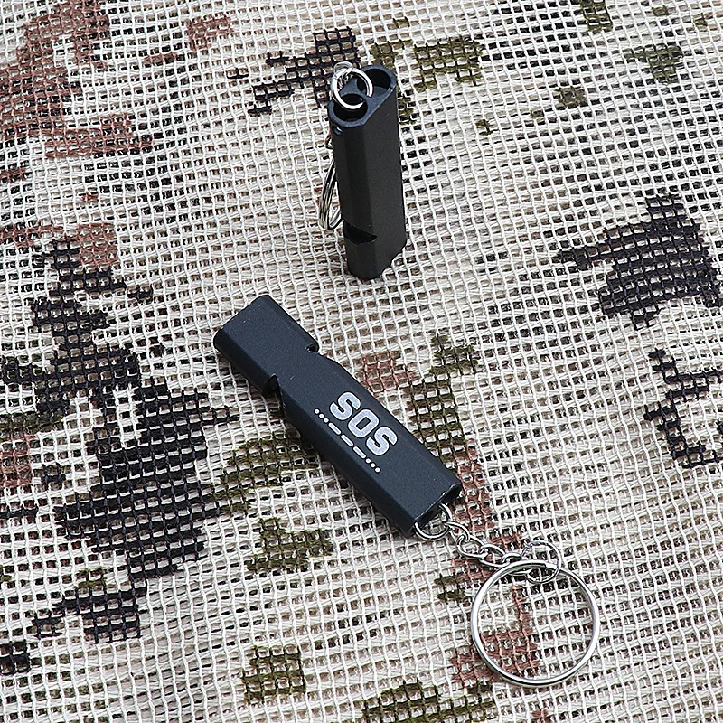

Outdoor Camping Survival Whistle SOS Multiple Frequency Safety Whistle High Decibel Portable Keyring Emergency Whistle
