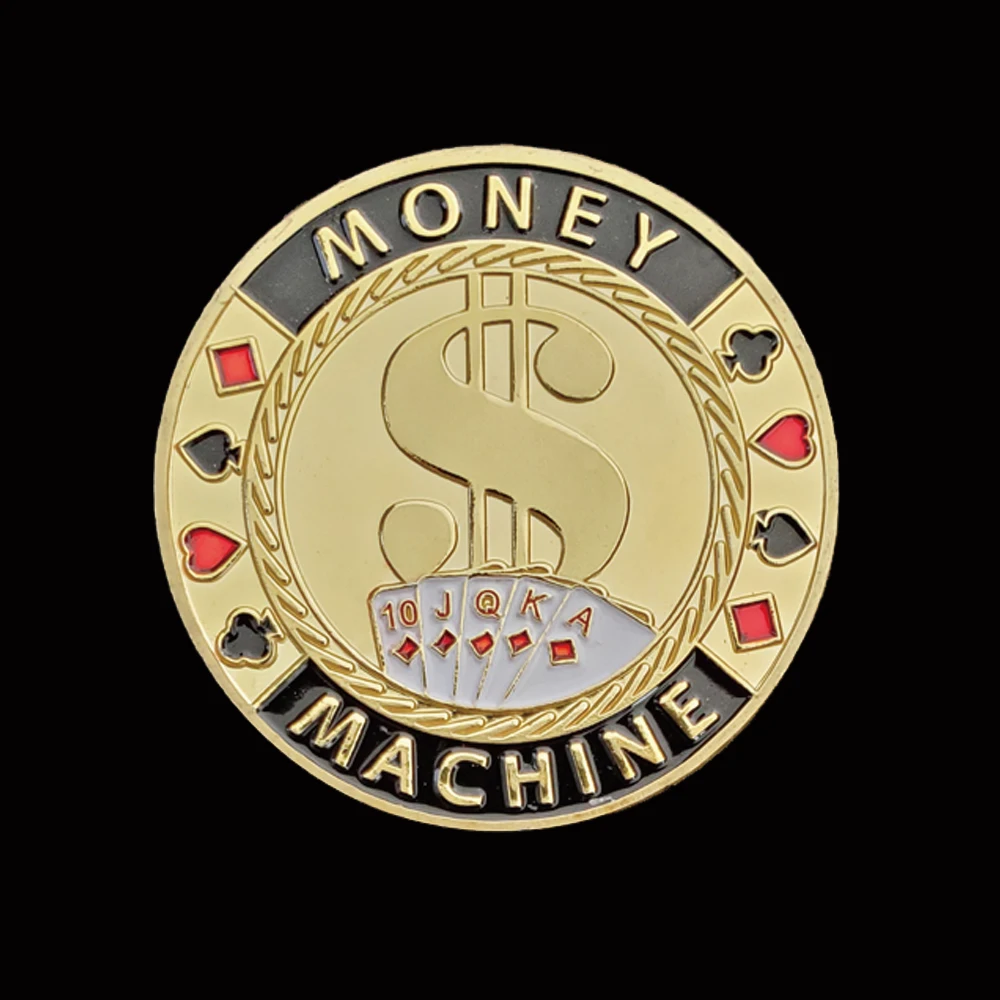 Развлекательная 3D Покерная фишка Royal Straight Flush цветная металлическая монета для