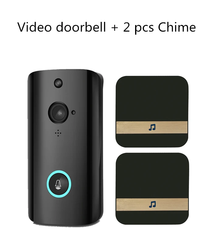 Option 2 Vikewe M9 видео дверной звонок умный беспроводной WiFi дверной звонок для безопасности визуальная запись домашний монитор ночное видение домофон дверной телефон - Название цвета: Option 2