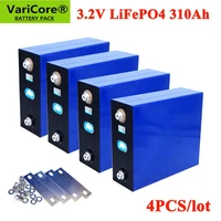 4pcs varicore 3 2v 310ah lifepo4 battery diy 12v 310ah rechargeable battery pack for electric car rv solar energy storage system