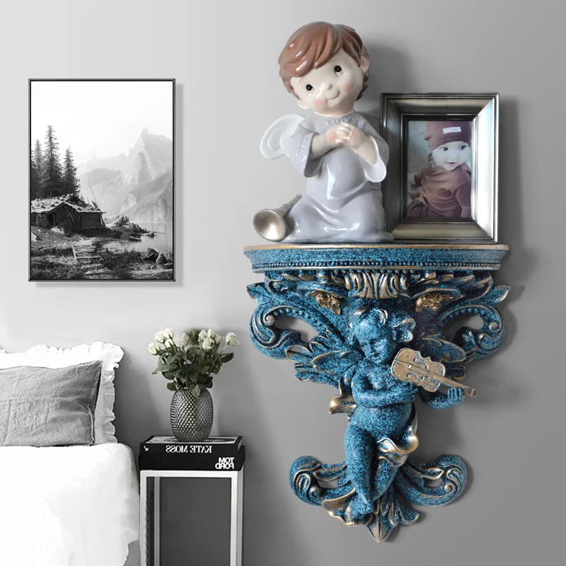 

Modern Decorative Wall Hanging Shelf Home Decor Angle Sculpture Bottle Ornaments Artware Display Figurines & Miniatures Holder