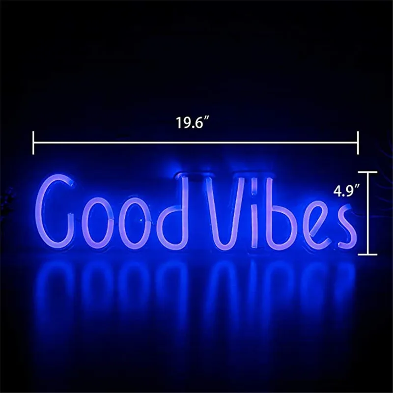 Неоновые вывески Good Vibes для декора лампа спальни пива бара паба отеля вечерние