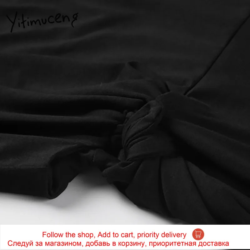 

Yitimuceng Black Hook Flower Hollow Mini High Waist Slim Dresses Women O-Neck A-line Solid 2021 Summer Korean Fashion New Dress