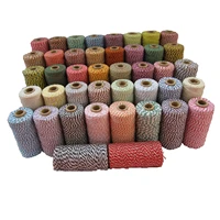 fast shipping 120pcslot cotton twine baker twine 110yardsspool color twine cotton rope 55 kinds color by free shipping
