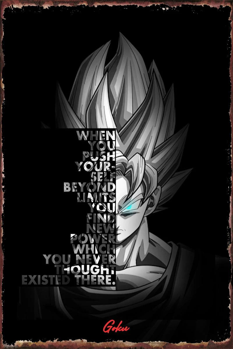 

Son Goku Wall Decor Room Decoration Retro Vintage Metal Sign Tin Sign Tin Plates For Art Man Cave Cafe Pub Home Club