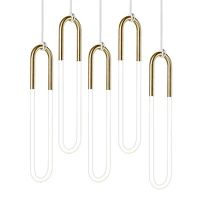 led postmodern iron glass white gold designer lustre chandelier lighting for dinning room