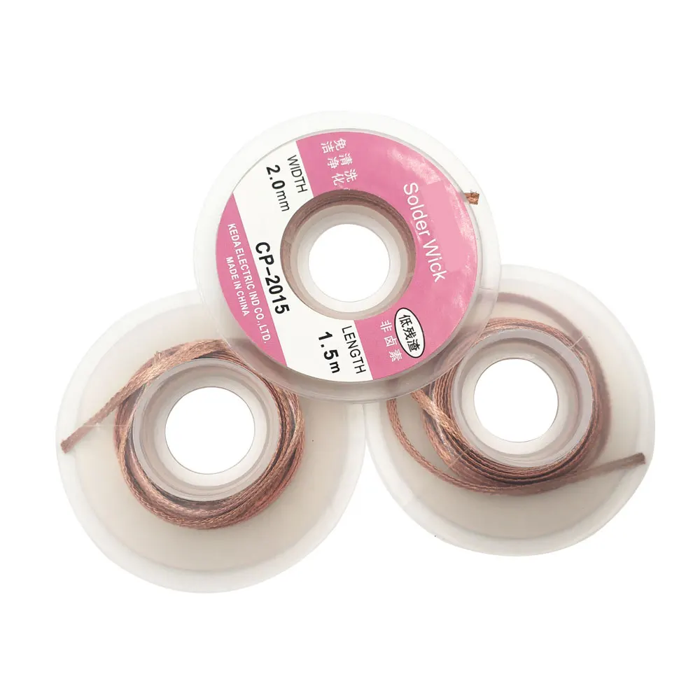 Оплетка для удаления припоя медный фитиль длина 1 5 м ширина 2 0 мм аксессуар |
