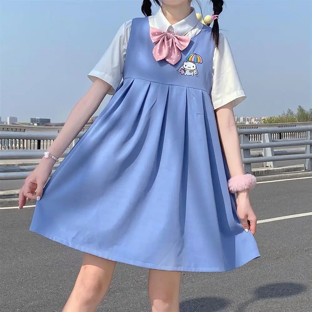 

Kawaii Y2k Clothes Lolita Cartoon Printing Dresses for Women 2021 Korean Fashion Cute Sleeveless Summer Dress Schoolgirl