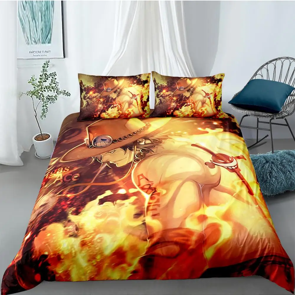 Комплект постельного белья с 3d изображением пиратского короля Луффи демона