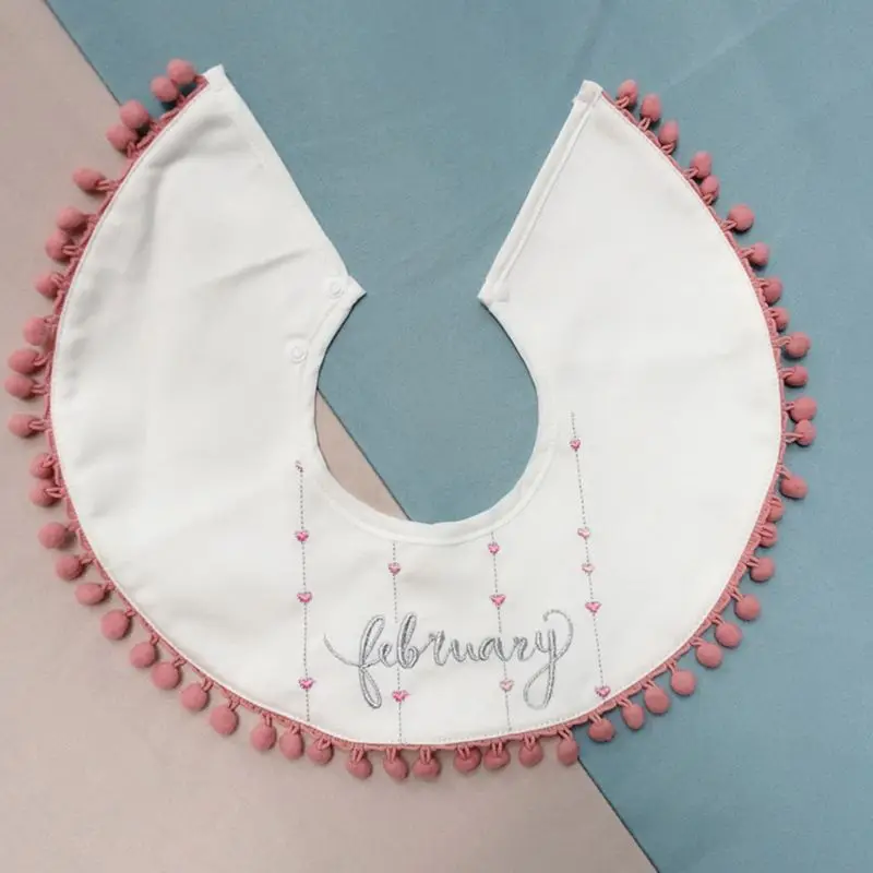 

2 Pcs Baby Cotton Embroidery Bibs Set Princess Lace Anti-dirty Waterproof Saliva Towel Infant Unisex Feeding Care Supply