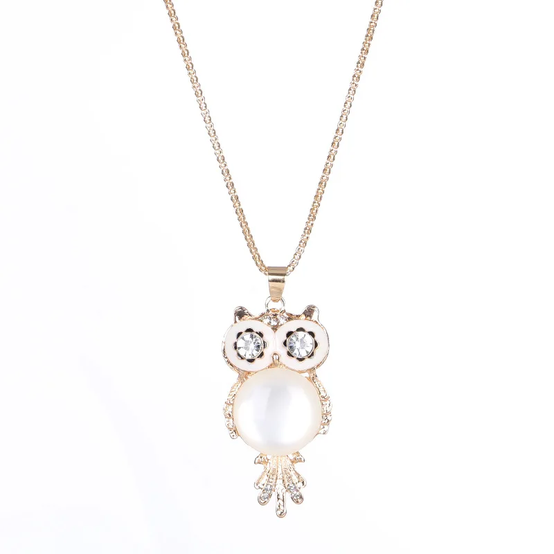 2019 новые циркониевые Кулоны ожерелье в виде совы для женщин Кристальное сердце