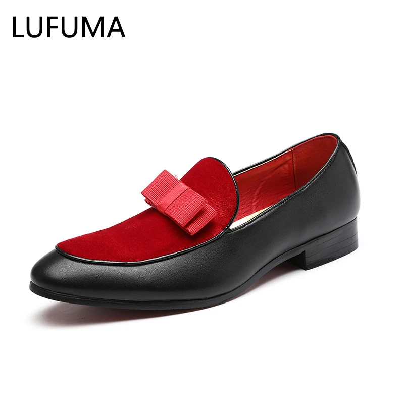 2020 Роскошные модельные туфли с бантом мужские лоферы на плоской подошве цвет