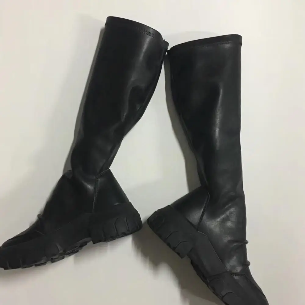 Owen Seak женская зимняя обувь Сапоги до колена с увеличенным роскошные кроссовки